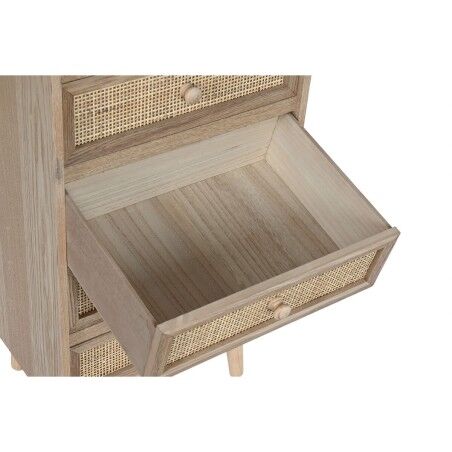 Cassettiera Home ESPRIT Naturale Rattan Legno di paulownia 40 x 30 x 104 cm
