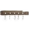 Appendiabiti da parete Home ESPRIT Naturale Metallo Legno di paulownia 99 x 3 x 31 cm
