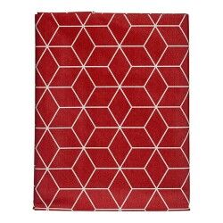 Tovaglia Kinvara CUBIC-26195-1 Bianco Rosso Granato Tela