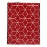 Tovaglia Kinvara CUBIC-26195-1 Bianco Rosso Granato Tela