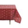 Tovaglia Kinvara CUBIC-26195-1 Bianco Rosso Granato Tela