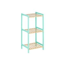 Scaffale da Bagno Berilo WR5503-3-466 Naturale Menta 35 x 30 x 70 cm