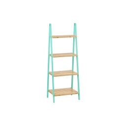 Scaffale da Bagno Berilo WR5504-4-427 Naturale Menta 40 x 109,3 x 30 cm