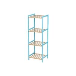 Scaffale da Bagno Berilo WR5503-4-462 Azzurro Naturale 35 x 30 x 100 cm