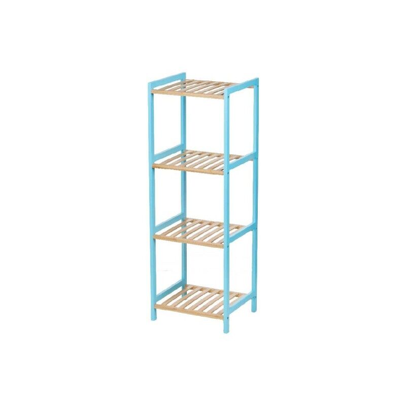 Scaffale da Bagno Berilo WR5503-4-462 Azzurro Naturale 35 x 30 x 100 cm Scaffale da Bagno Berilo WR5503-4-462 Azzurro Naturale 35 x 30 x 100 cm