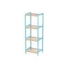 Scaffale da Bagno Berilo WR5503-4-462 Azzurro Naturale 35 x 30 x 100 cm