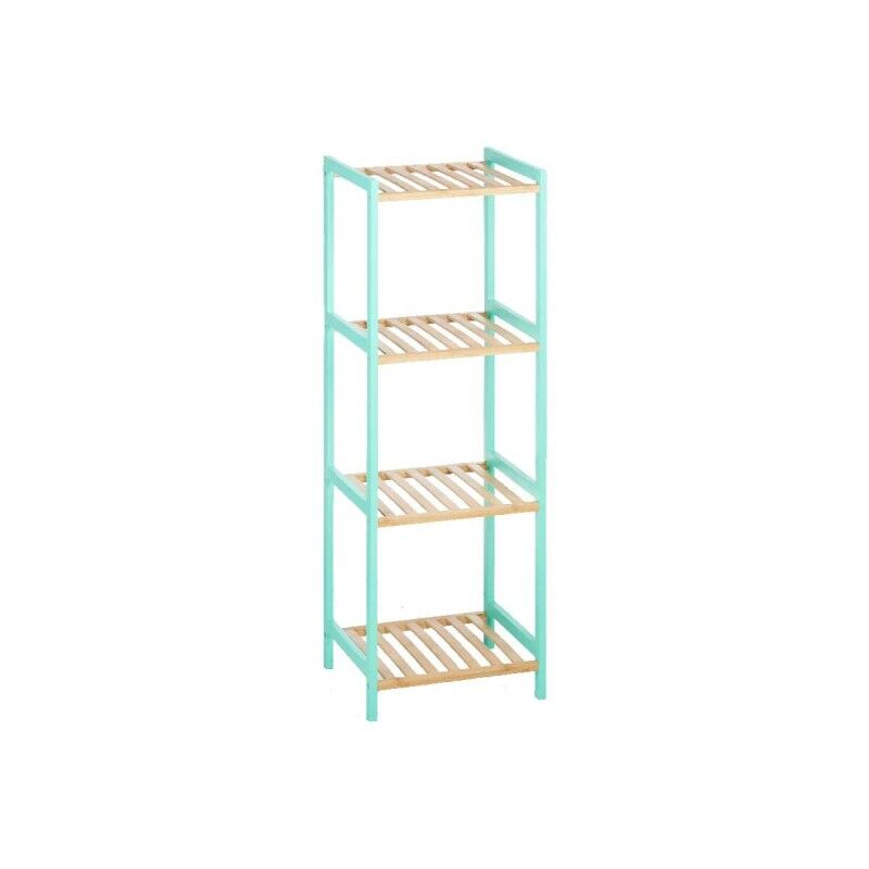 Scaffale da Bagno Berilo WR5503-4-461 Naturale Menta 35 x 30 x 100 cm
