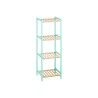 Scaffale da Bagno Berilo WR5503-4-461 Naturale Menta 35 x 30 x 100 cm