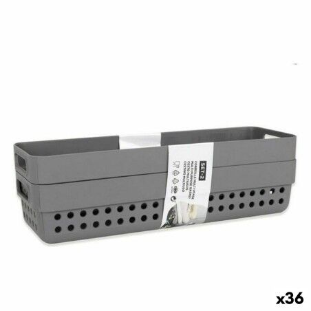 Cestino Multiuso Confortime 144888 24 x 7,5 x 5 cm 24 x 7,5 x 7 cm 2 Pezzi (36 Unità)