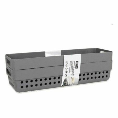 Cestino Multiuso Confortime 144888 24 x 7,5 x 5 cm 24 x 7,5 x 7 cm 2 Pezzi (36 Unità)