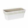 Vaso rettangolare da Balcone Stefanplast Cloe Bianco Plastica 13,3 x 12,3 x 29,3 cm (12 Unità)