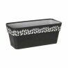 Vaso rettangolare da Balcone Stefanplast Cloe Antracite Plastica 13,3 x 12,3 x 29,3 cm (12 Unità)