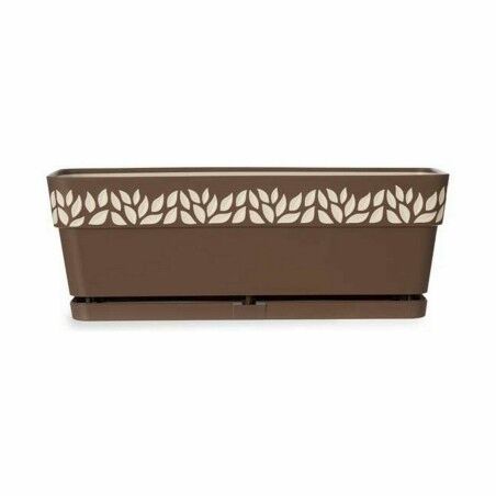 Vaso rettangolare da Balcone Stefanplast Cloe Marrone Plastica 49,5 x 17 x 19 cm (12 Unità)