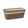 Vaso rettangolare da Balcone Stefanplast Cloe Marrone Plastica 13,3 x 12,3 x 29,3 cm (12 Unità)