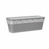 Vaso rettangolare da Balcone Stefanplast Cloe Grigio Plastica 49,5 x 17 x 19 cm (12 Unità)