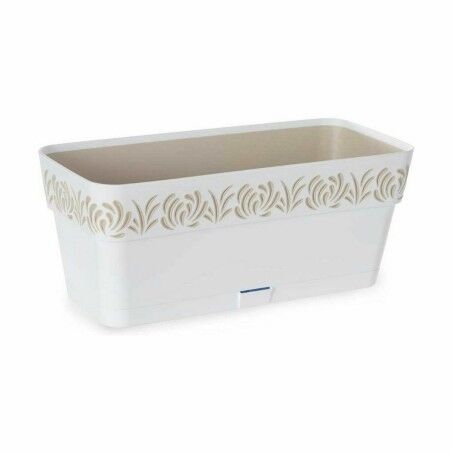Vaso rettangolare da Balcone Stefanplast Gaia Bianco Plastica 13,3 x 12,3 x 29,3 cm (12 Unità)