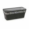 Vaso rettangolare da Balcone Stefanplast Gaia Antracite Plastica 13,3 x 12,3 x 29,3 cm (12 Unità)