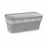 Vaso rettangolare da Balcone Stefanplast Gaia Grigio Plastica 13,3 x 12,3 x 29,3 cm (12 Unità)