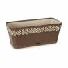 Vaso rettangolare da Balcone Stefanplast Gaia Marrone Plastica 13,3 x 12,3 x 29,3 cm (12 Unità)