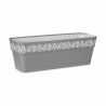Vaso rettangolare da Balcone Stefanplast Gaia Grigio Plastica 49,5 x 17 x 19 cm (12 Unità)