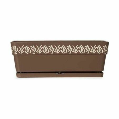 Vaso rettangolare da Balcone Stefanplast Gaia Marrone Plastica 18 x 17 x 49,5 cm (12 Unità)
