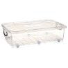 Scatola con Ruote per Organizzare Trasparente Plastica 40 L 46,5 x 20 x 72,2 cm (6 Unità)