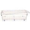 Scatola con Ruote per Organizzare Trasparente Plastica 40 L 46,5 x 20 x 72,2 cm (6 Unità)