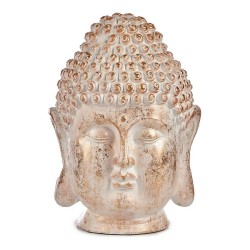Statua Decorativa da Giardino Ibergarden CC20431 Bianco Dorato Poliresina 31,5 x 50,5 x 35 cm Testa Buddha
