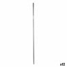 Mazza per la Scopa 2,3 x 130 x 2,3 cm Grigio Metallo (12 Unità)