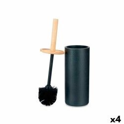 Scopino per il Bagno Berilo B5456BC-5 - 440 Nero Legno Resina 10,2 x 38 x 10,2 cm (4 Unità)