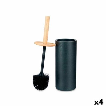 Scopino per il Bagno Berilo B5456BC-5 - 440 Nero Legno Resina 10,2 x 38 x 10,2 cm (4 Unità)