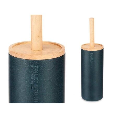 Scopino per il Bagno Berilo B5456BC-5 - 440 Nero Legno Resina 10,2 x 38 x 10,2 cm (4 Unità)