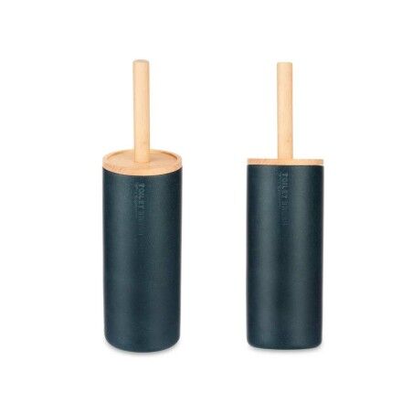 Scopino per il Bagno Berilo B5456BC-5 - 440 Nero Legno Resina 10,2 x 38 x 10,2 cm (4 Unità)