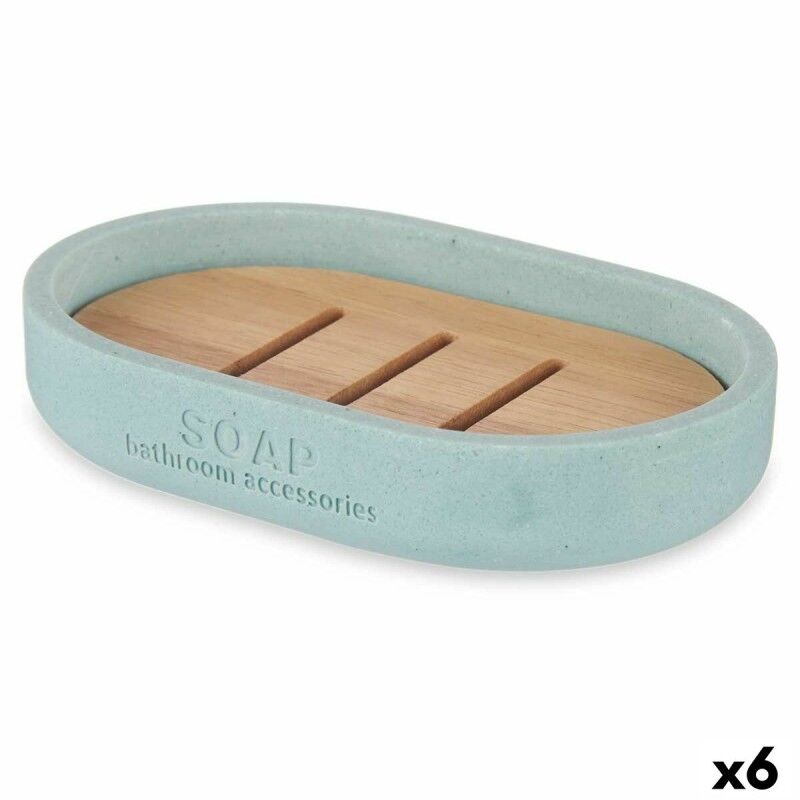 Portasapone Berilo B5456BC-4 - 457 Azzurro Resina Bambù 12,5 x 2,5 x 8,5 cm (6 Unità) Portasapone Berilo B5456BC-4 - 457 Azzurro Resina Bambù 12,5 x 2,5 x 8,5 cm (6 Unità)