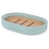 Portasapone Berilo B5456BC-4 - 457 Azzurro Resina Bambù 12,5 x 2,5 x 8,5 cm (6 Unità)