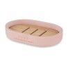 Portasapone Berilo B5456BC-4 - 458 Rosa Resina Bambù 12,5 x 2,5 x 8,5 cm (6 Unità)
