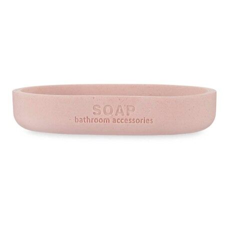 Portasapone Berilo B5456BC-4 - 458 Rosa Resina Bambù 12,5 x 2,5 x 8,5 cm (6 Unità)