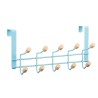 Appendiabiti per Porte Berilo W7912-10NB-BLUE Azzurro Legno Metallo 35 x 17 x 15 cm (6 Unità)