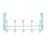 Appendiabiti per Porte Berilo W7912-10NB-BLUE Azzurro Legno Metallo 35 x 17 x 15 cm (6 Unità)
