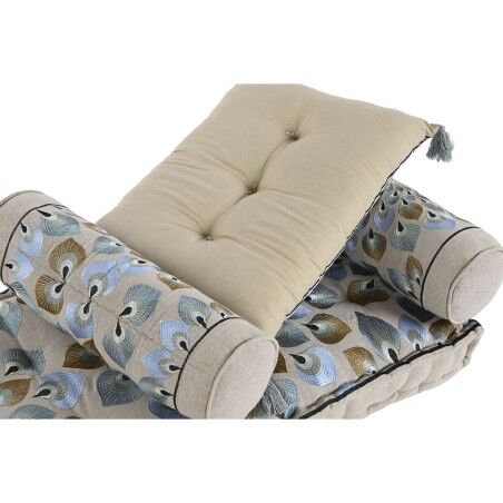 Poltrona da giardino DKD Home Decor Azzurro Beige 90 x 55 x 18 cm