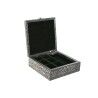 Scatola-Portagioie Home ESPRIT Verde Argentato Legno Alluminio 18 x 18 x 6 cm