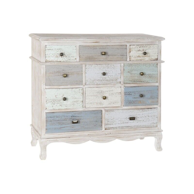 Cassettiera Home ESPRIT Azzurro Bianco Grigio chiaro Cottage 94 x 35 x 87 cm Cassettiera Home ESPRIT Azzurro Bianco Grigio chiaro Cottage 94 x 35 x 87 cm