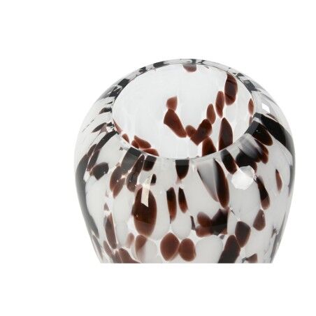 Vaso Home ESPRIT Bianco Marrone Cristallo Moderno 15,5 X 15,5 X 24,5 cm
