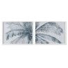 Quadro Home ESPRIT Azzurro Bianco Palme Mediterraneo 80 x 2 x 60 cm (2 Unità)