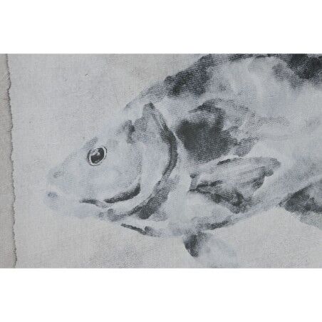 Quadro Home ESPRIT Grigio Pesce (4 Unità)