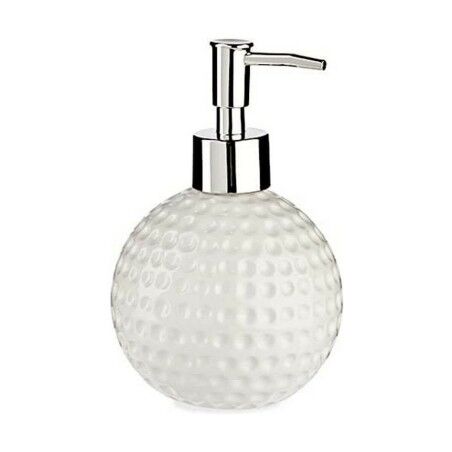 Dispenser di Sapone Berilo Golf Bianco Metallo Ceramica 300 ml 10 x 15 x 10 cm