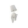 Lampada da Parete Home ESPRIT Bianco Moderno Cavallo Finitura invecchiata 220 V 18 x 21,5 x 50,5 cm (2 Unità)