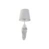 Lampada da Parete Home ESPRIT Bianco Moderno Cavallo Finitura invecchiata 220 V 18 x 21,5 x 50,5 cm (2 Unità)