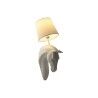 Lampada da Parete Home ESPRIT Bianco Moderno Cavallo Finitura invecchiata 220 V 18 x 21,5 x 50,5 cm (2 Unità)