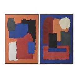 Quadro Home ESPRIT Astratto Città 80 x 4,5 x 120 cm (2 Unità)